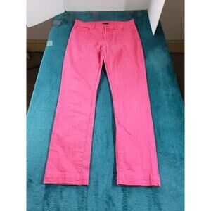 NYDJ Jeans Sz 10 Womens Pink Stretch Pants Ladies Denim Mid Rise Skinny